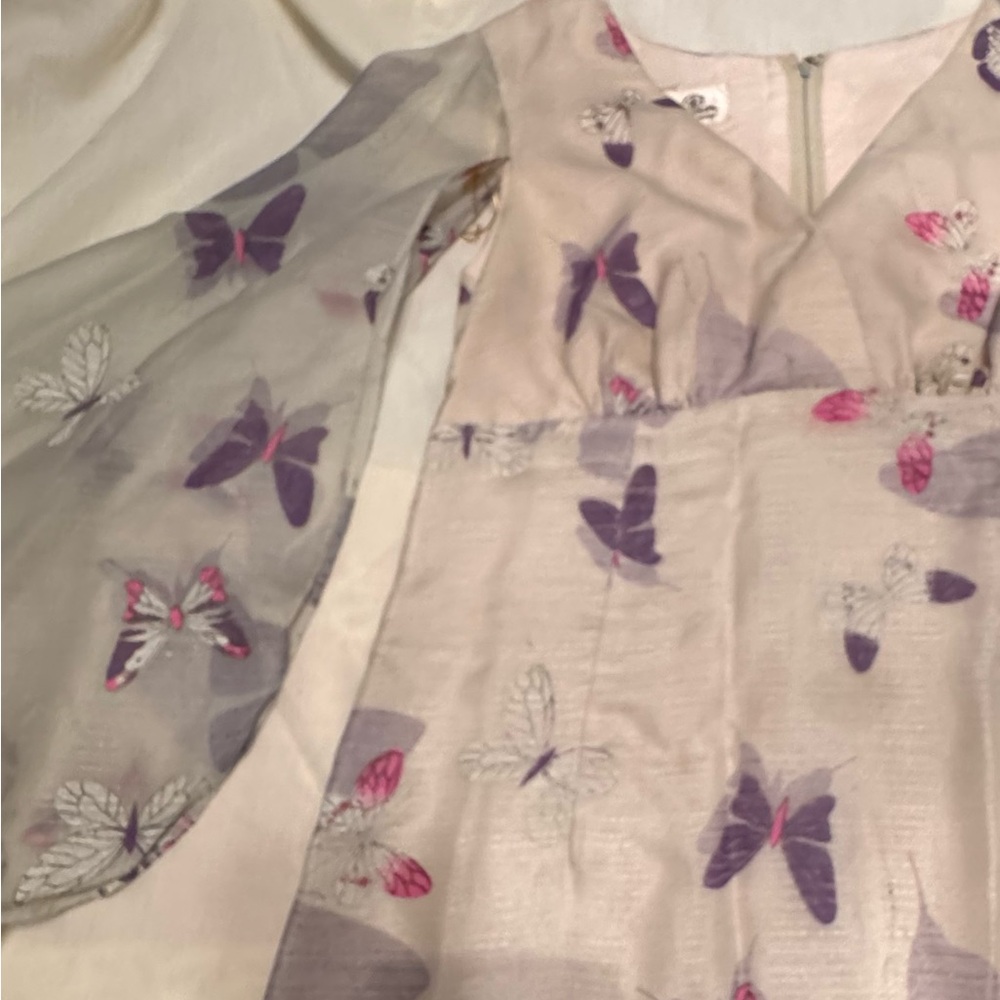 Alfred Shaheen Vintage Butterfly Print Dress - Picture 5 of 12